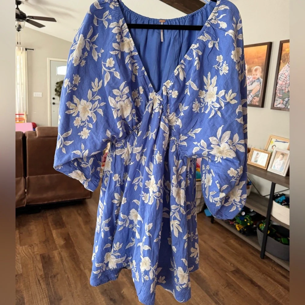 Free People Blue Floral Dress - Picture 1 of 1